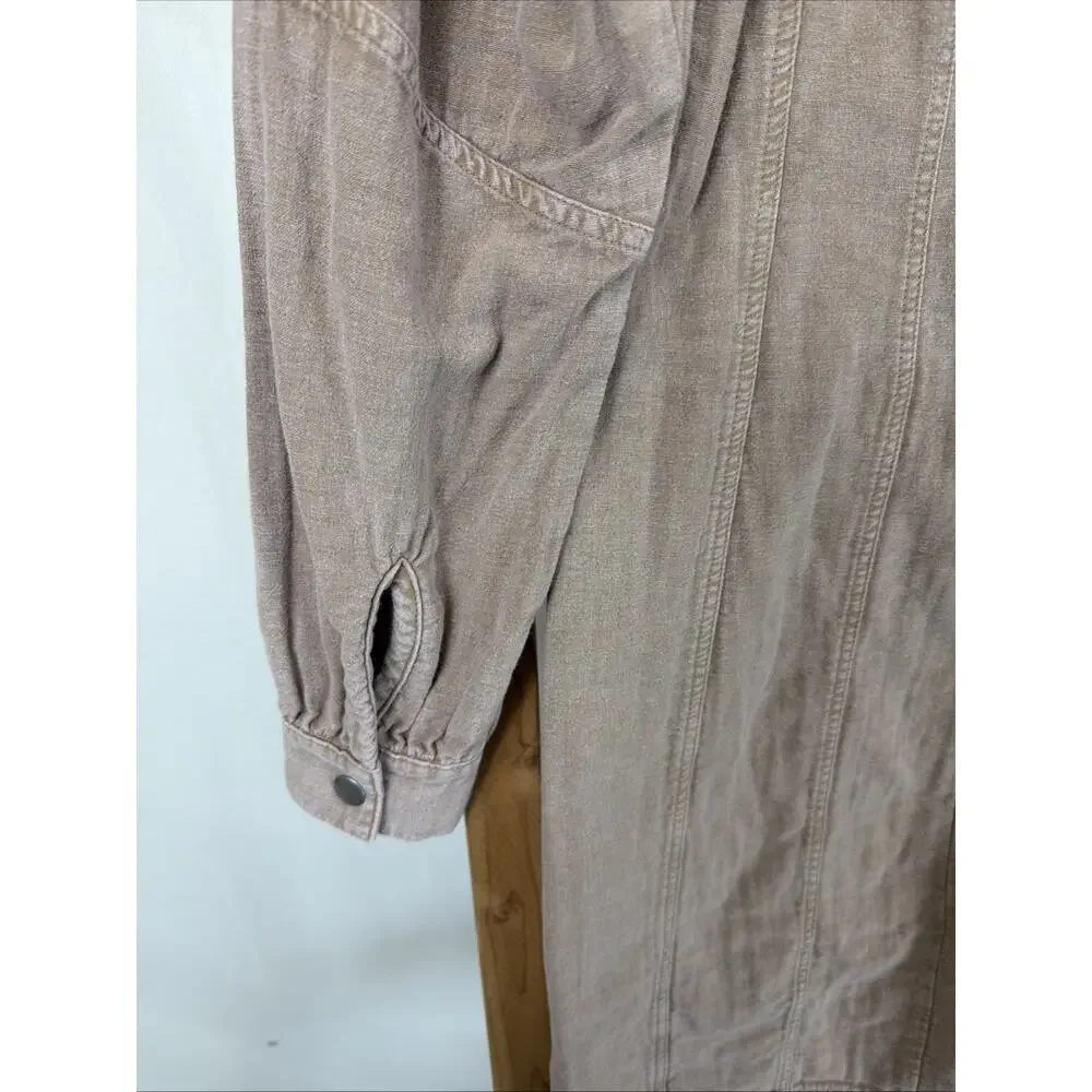 NWT Hello Nite Mauve Long Sleeve 100% Cotton Dress #1235 Size XS
